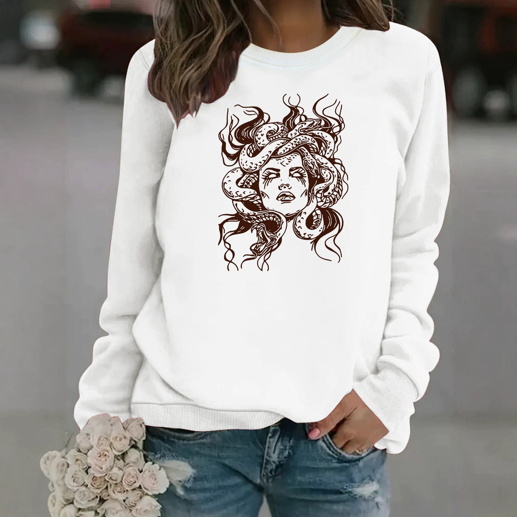 Serpentine women's printed fleece hoodie
