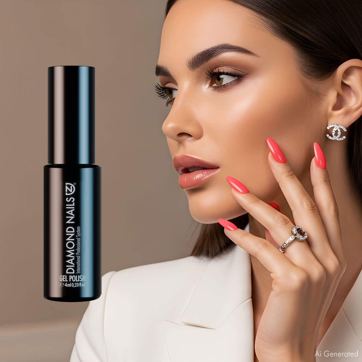 Gel Polish – Reddish Pink (Coral Pink) – DN237 – 4ml – HEMA Free