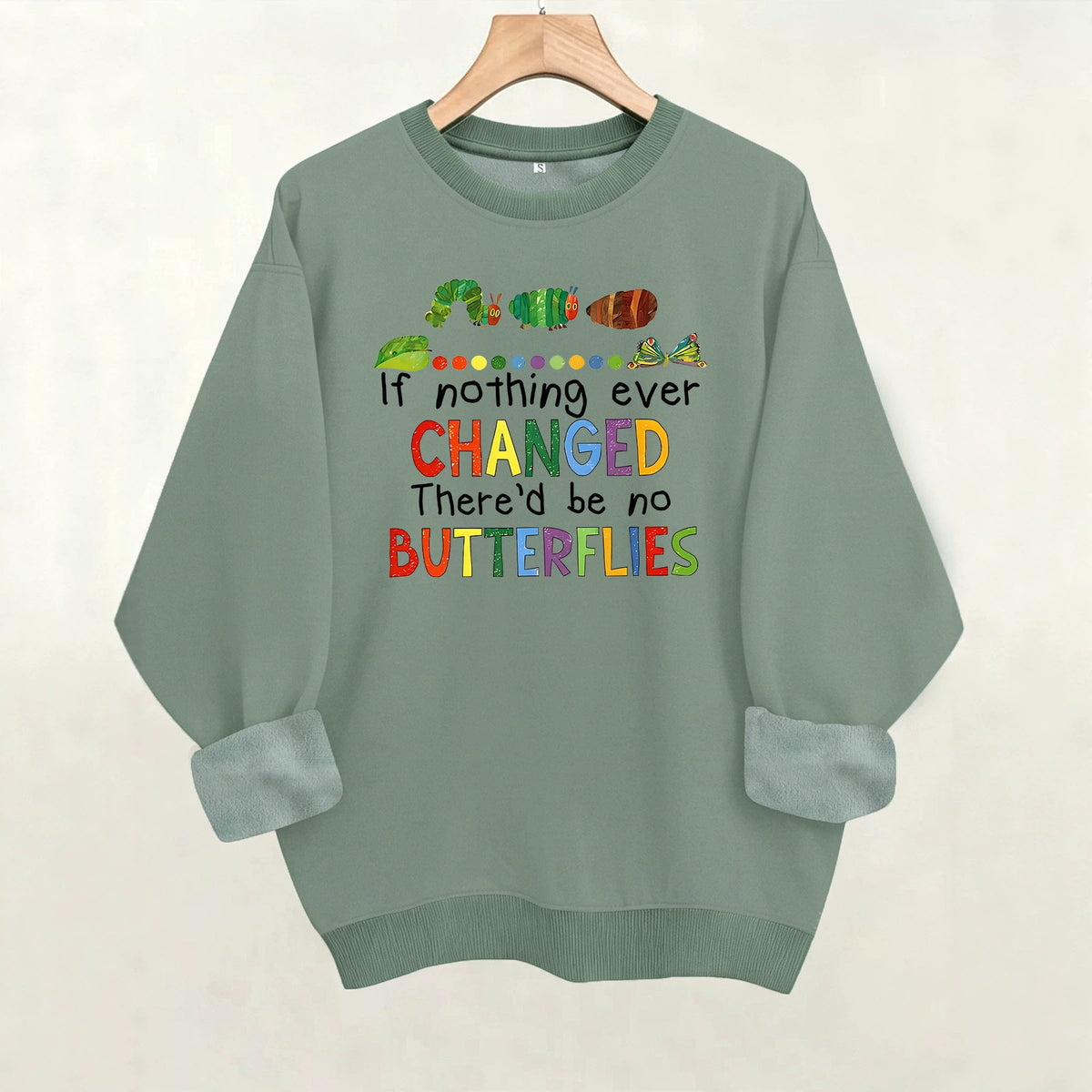 Sweatshirt caterpillar letter print