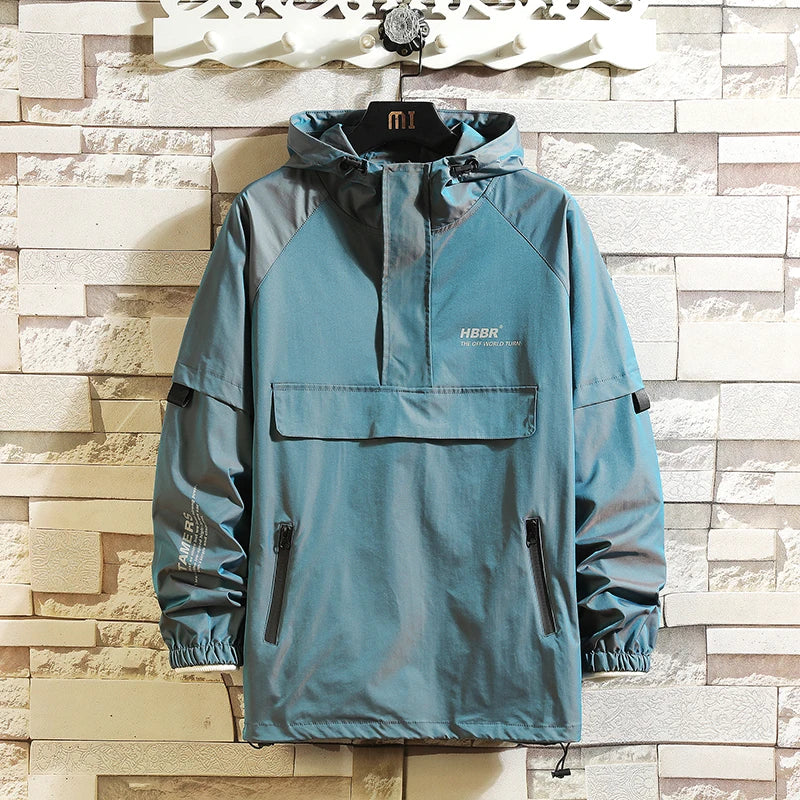 New Spring Autumn Men'S Jacket Fashion Casual Streetwear Hooded Jacket Windbreaker Coat Male Outwear Camouflage Hip Hop Clothes