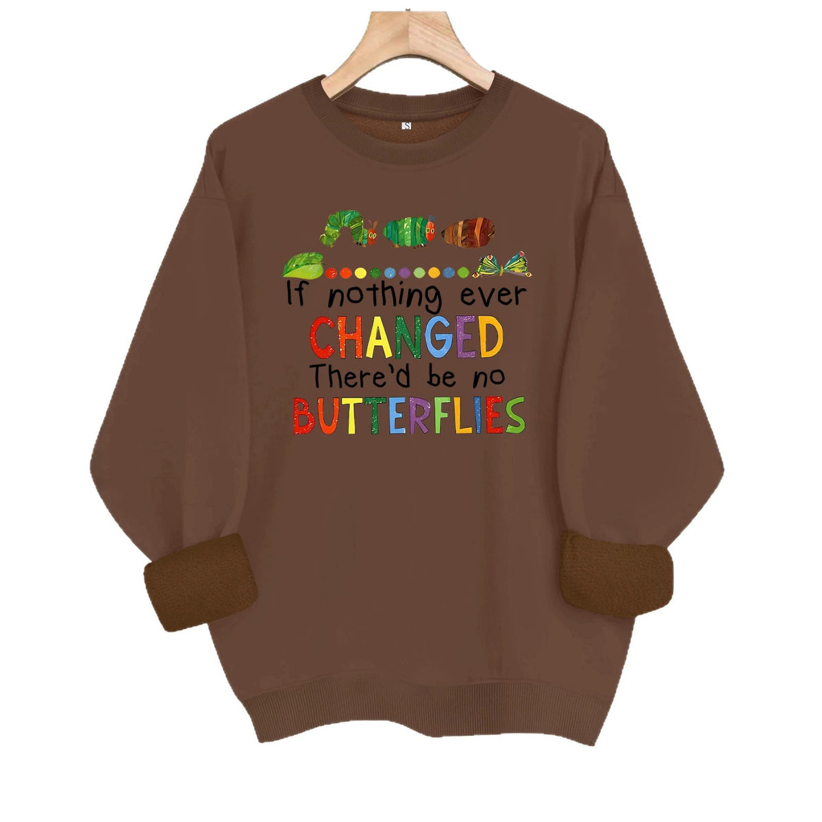 Sweatshirt caterpillar letter print