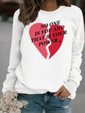 Heart shaped Valentine's Day printed fleece hoodie