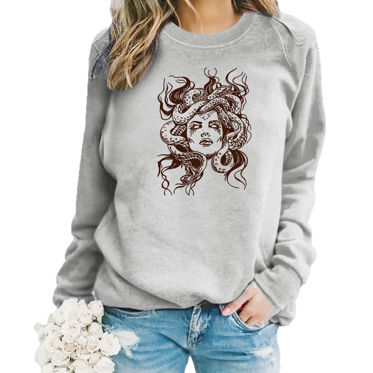 Serpentine women's printed fleece hoodie