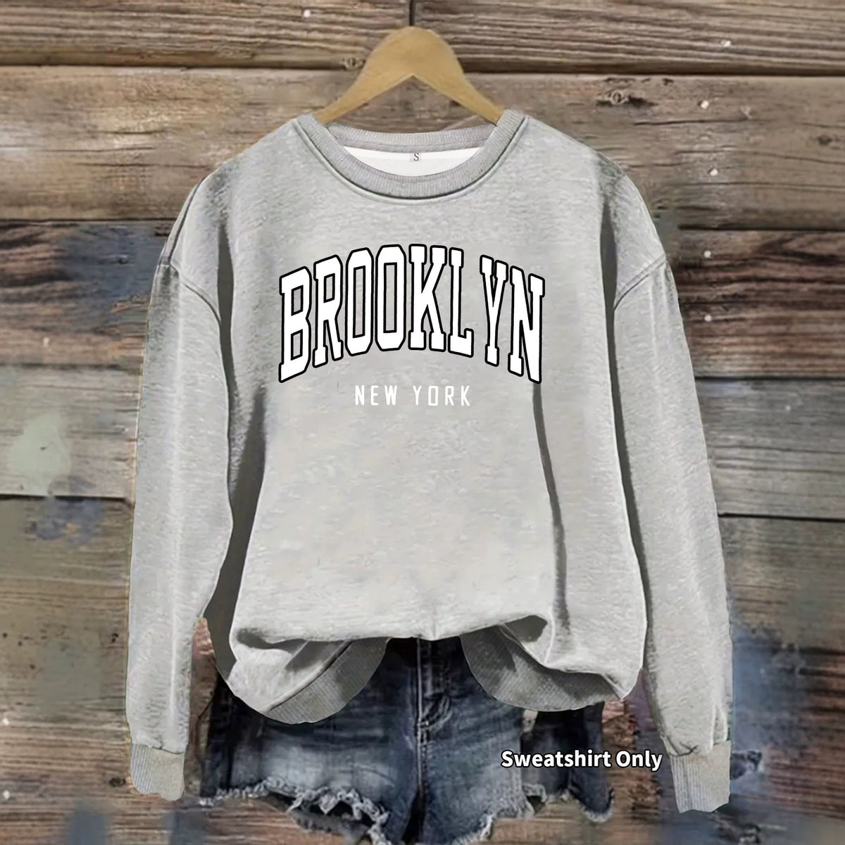 Round neck fleece hoodie