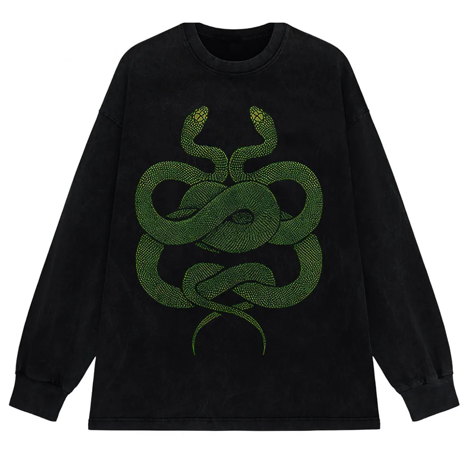 Gothic Dark Cartoon Print T-Shirt Harajuku Punk Y2K Streetwear