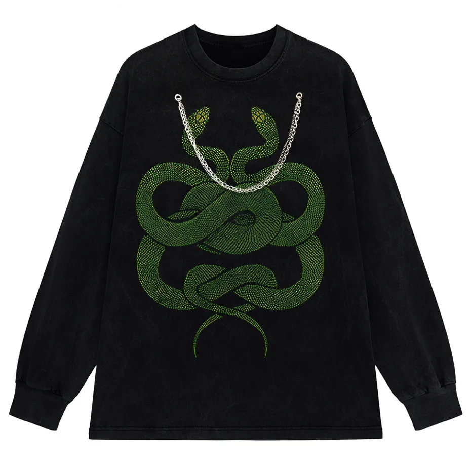Gothic Dark Cartoon Print T-Shirt Harajuku Punk Y2K Streetwear