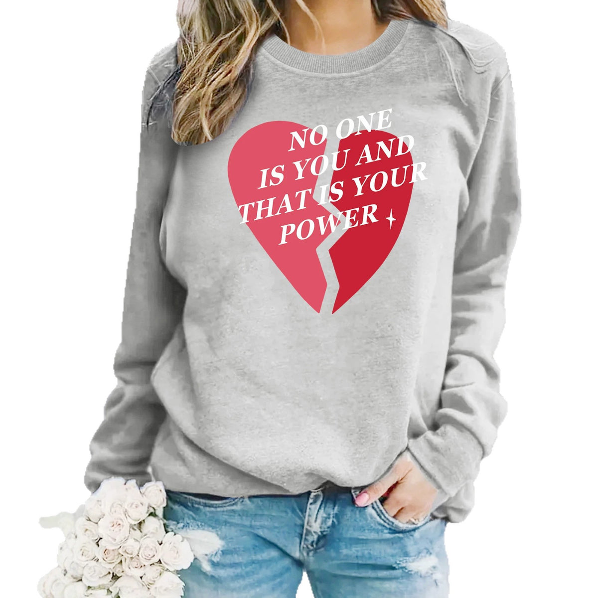 Heart shaped Valentine's Day printed fleece hoodie
