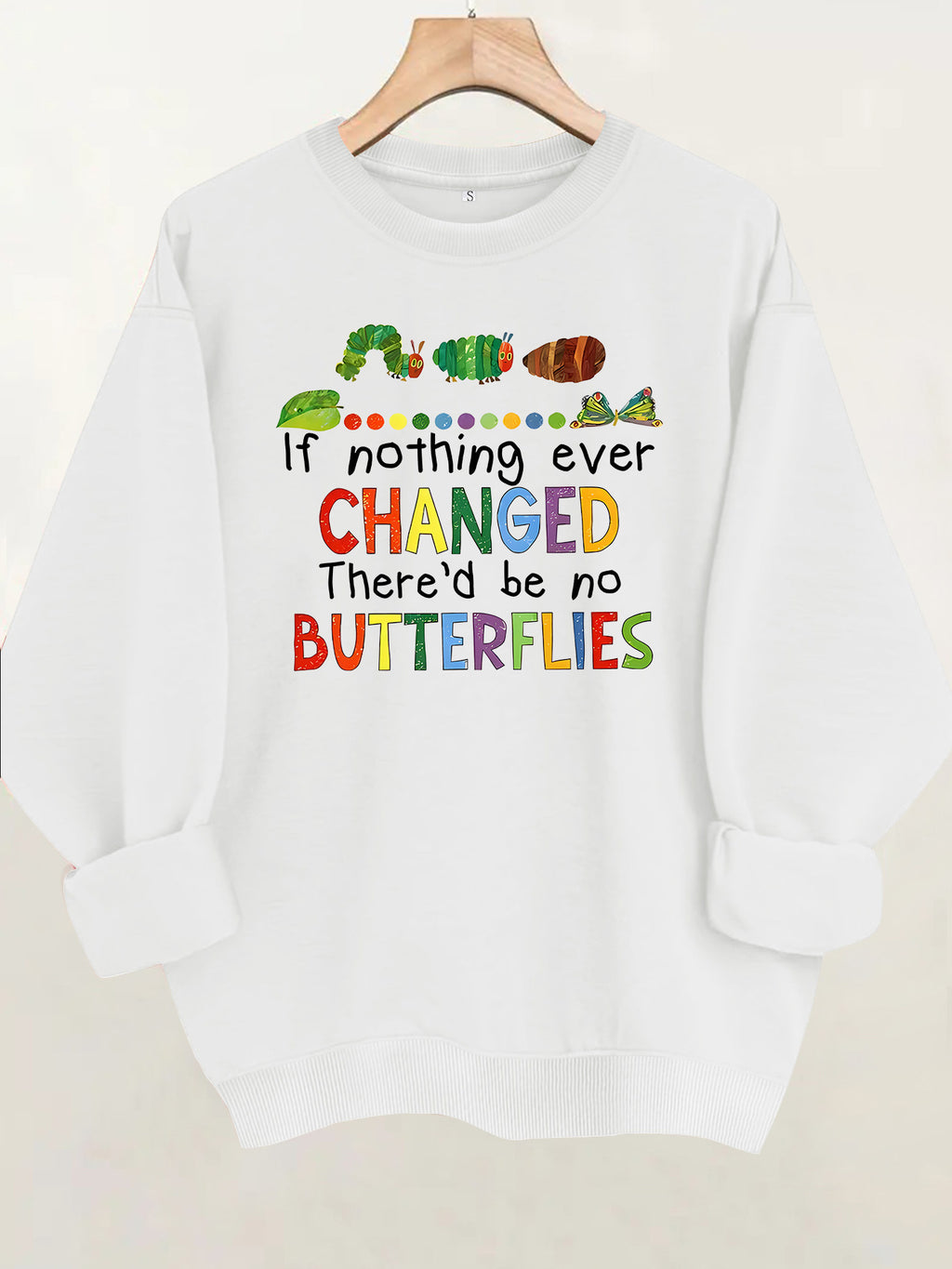 Sweatshirt caterpillar letter print
