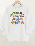Sweatshirt caterpillar letter print