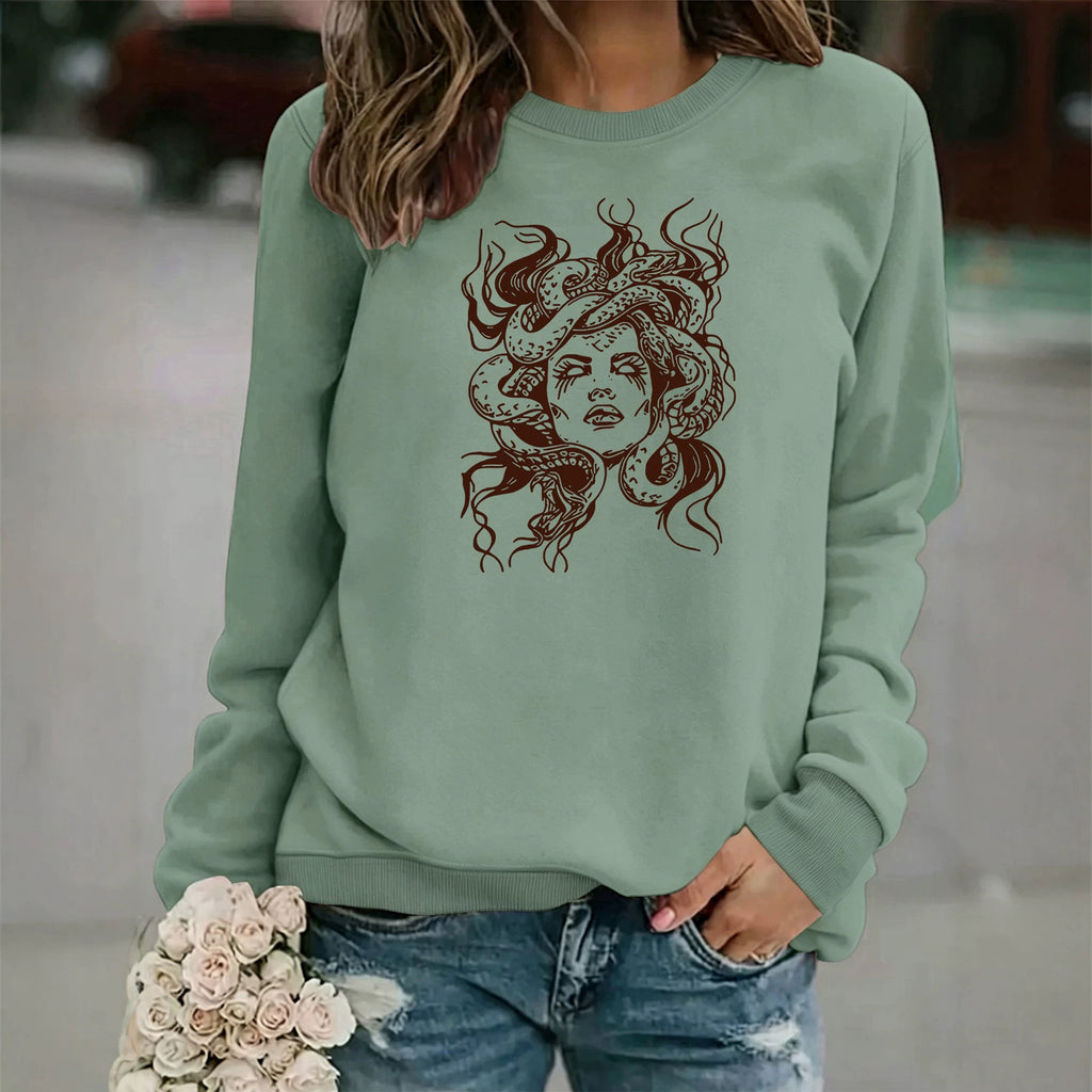 Serpentine women's printed fleece hoodie