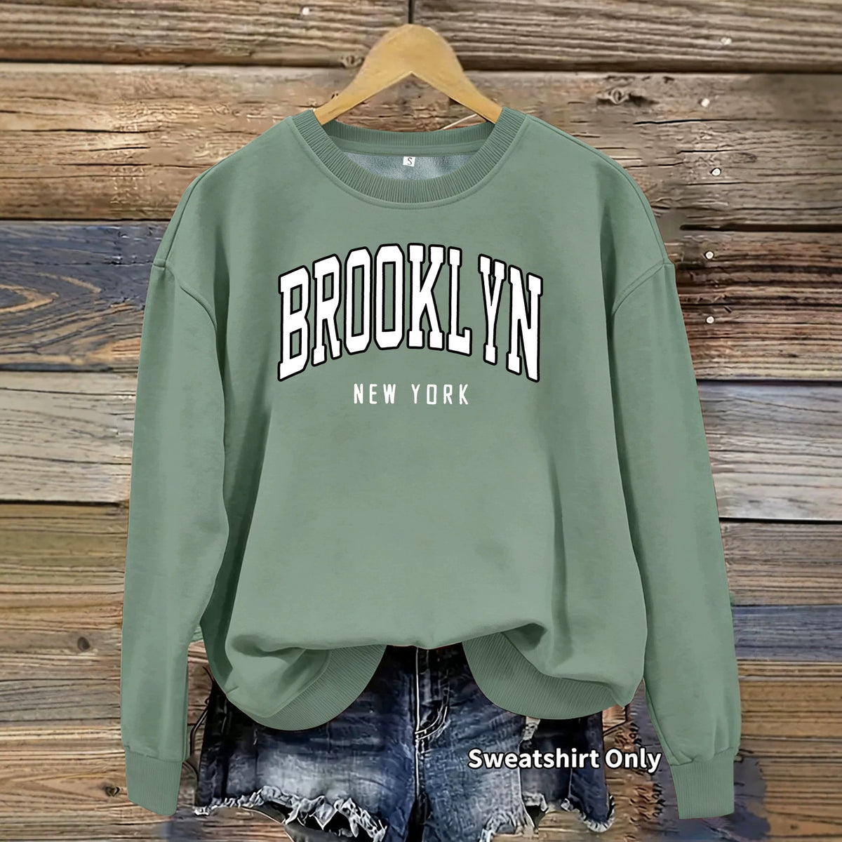 Round neck fleece hoodie