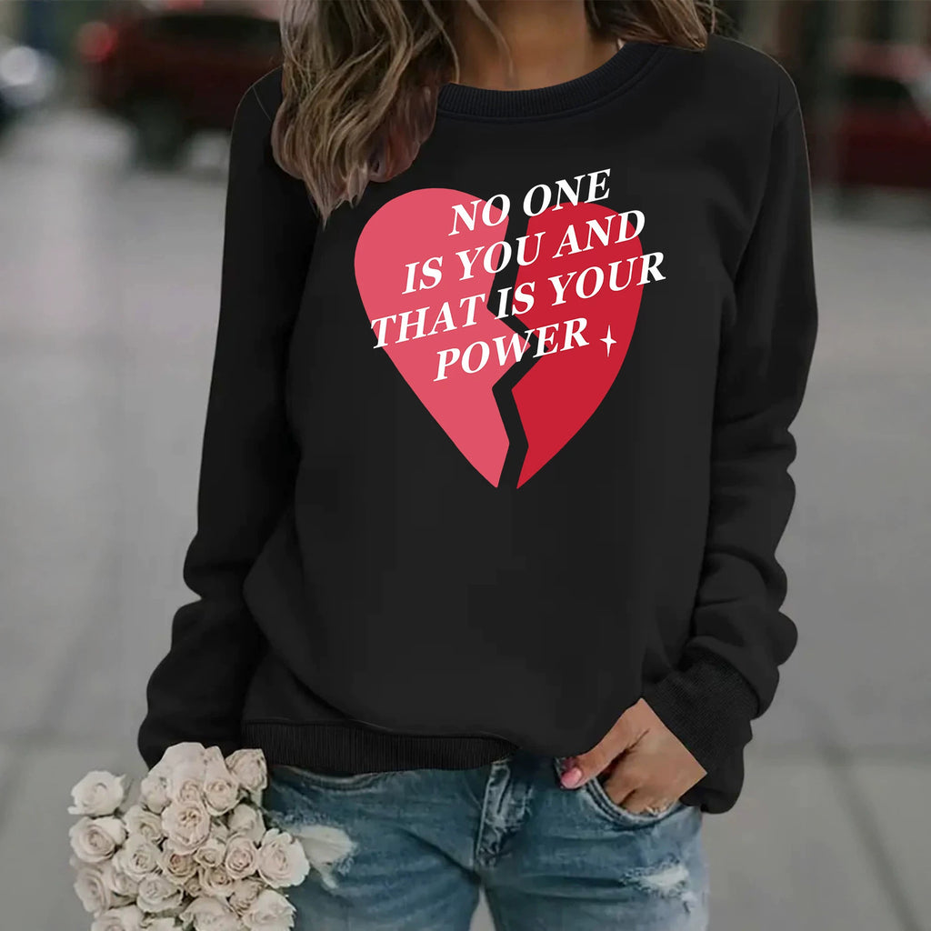 Heart shaped Valentine's Day printed fleece hoodie