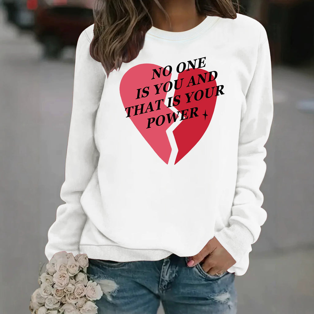 Heart shaped Valentine's Day printed fleece hoodie