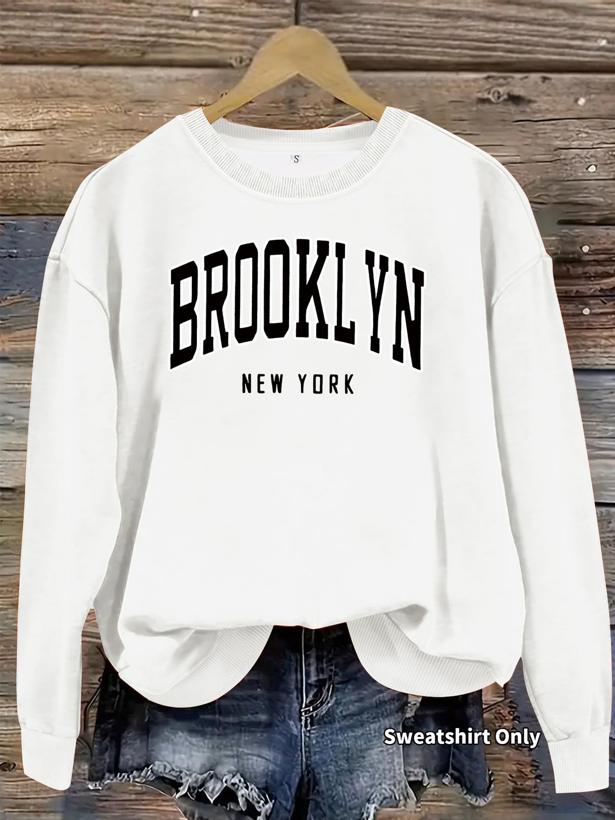 Round neck fleece hoodie