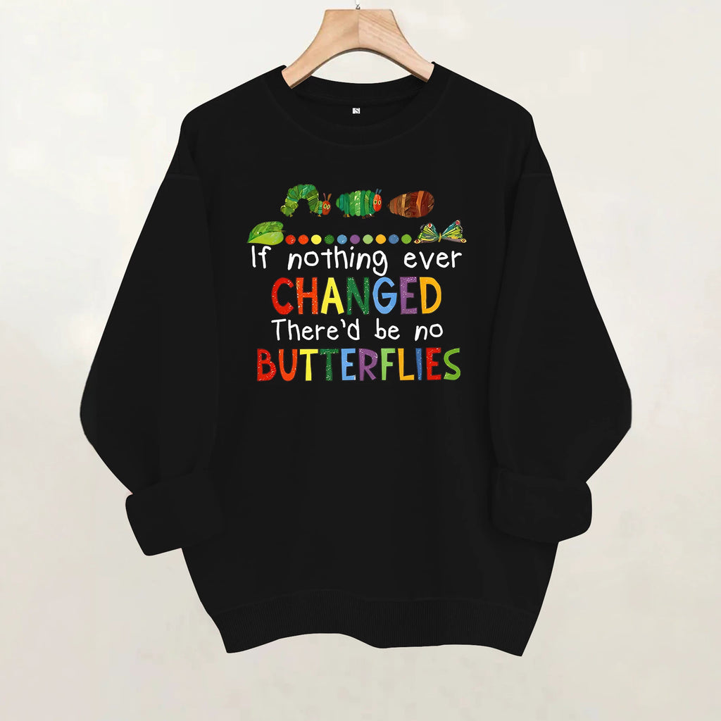 Sweatshirt caterpillar letter print