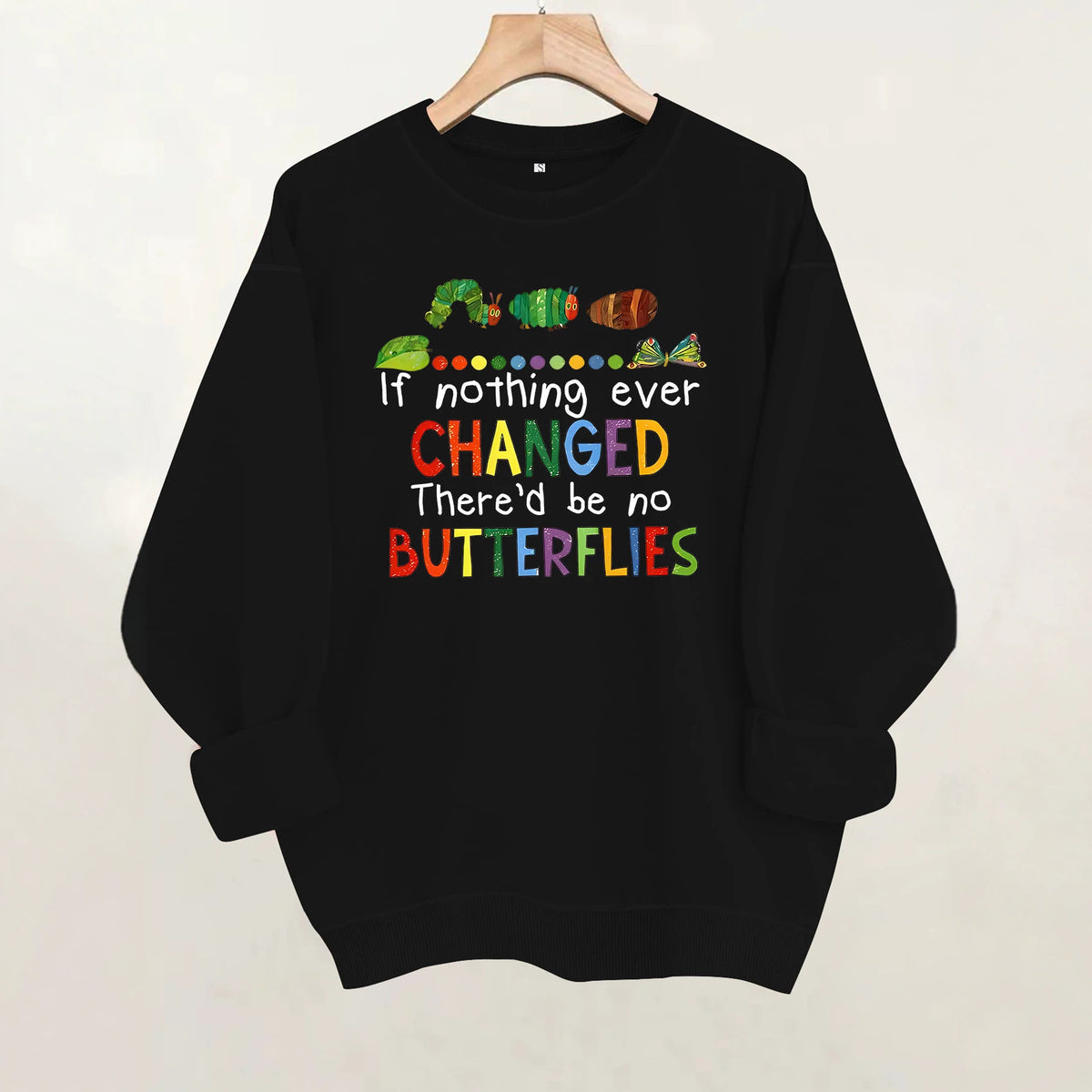 Sweatshirt caterpillar letter print