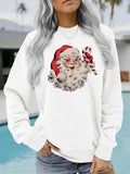 Santa Claus printed loose hoodie