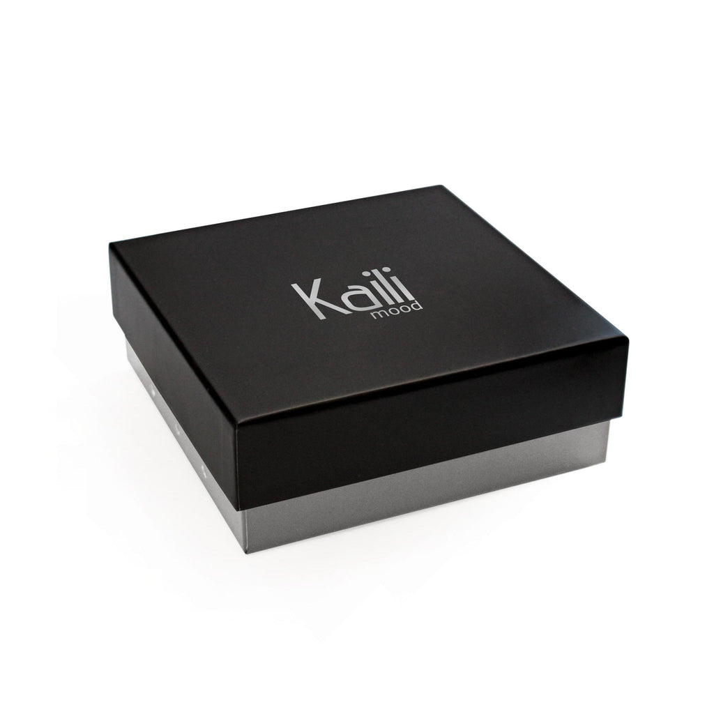 K4004JB | Braided Elastic/Leather Belt. Blue/Ecrù color. Satin Nickel Buckle. Size: 120x3.5x0.5 cm (waist 105 cm). Packaging: hard bottom/cover Gift Box