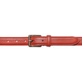 RB4022AM | Women's Belt Made in Italy in Genuine Dollar Grain Leather. Polished Gold Buckle. Paprika Color. Dimensions: 115 x 2.5 x 0.5 cm (waistline 100 cm)