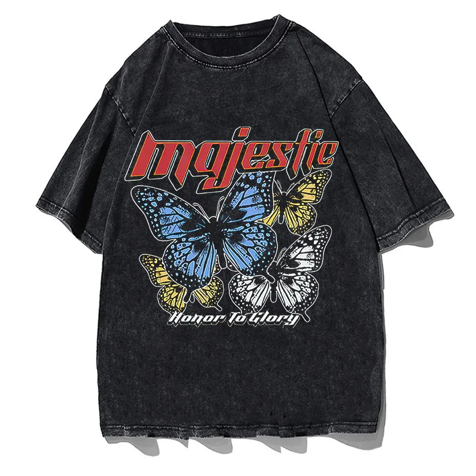 Hip Hop Streetwear Graphic T-Shirt Men Harajuku Cotton Short Sleeve Tee