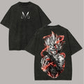 Majin Vegeta Vintage Washed Oversized T-Shirt Cotton Streetwear Tee