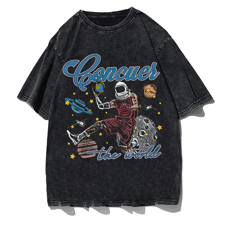 Hip Hop Streetwear Graphic T-Shirt Men Harajuku Cotton Short Sleeve Tee
