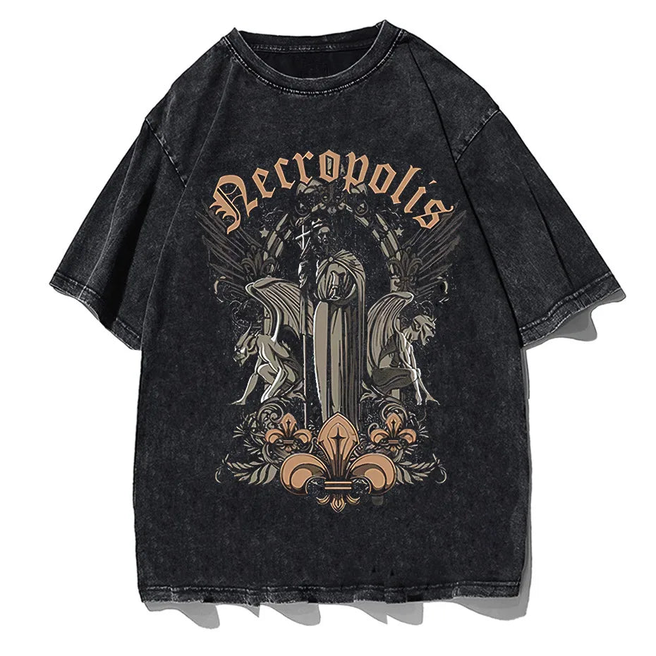 Hip Hop Streetwear Graphic T-Shirt Men Harajuku Cotton Short Sleeve Tee