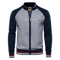 Men's Cotton Knit Streetwear Winter Zipper Cardigan