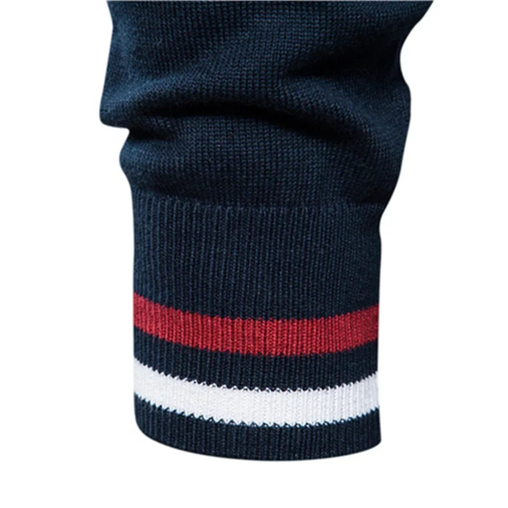 NNEOBA Men's Cotton Knit Streetwear Winter Zipper Cardigan