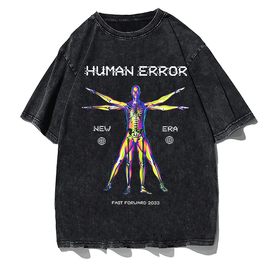 Hip Hop Streetwear Graphic T-Shirt Men Harajuku Cotton Short Sleeve Tee