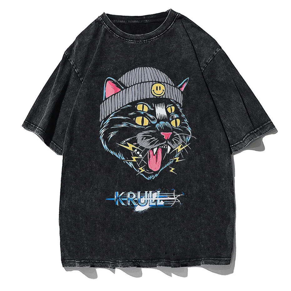 Hip Hop Streetwear Graphic T-Shirt Men Harajuku Cotton Short Sleeve Tee
