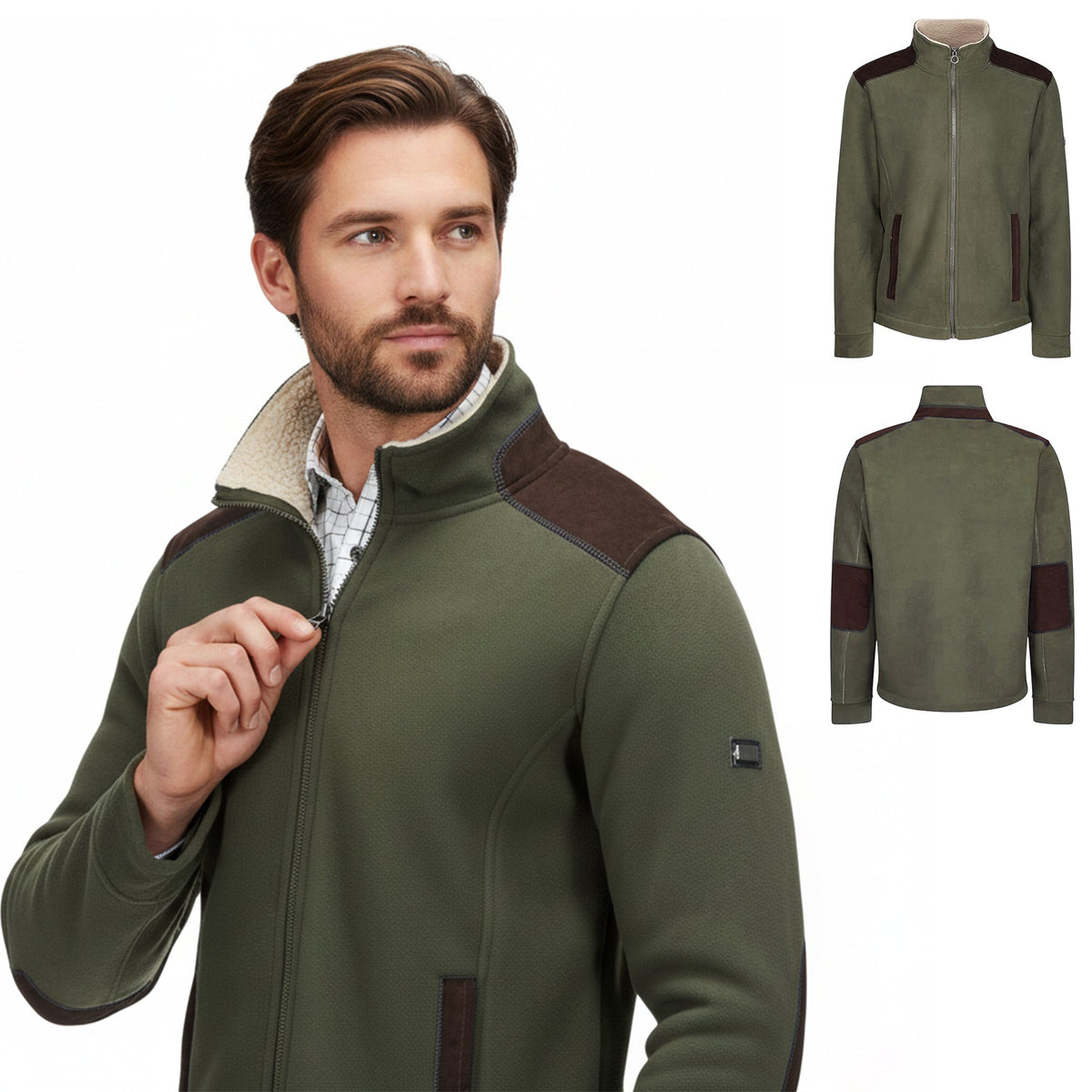 Mens Sherpa lined Fleece Jacket TRF666