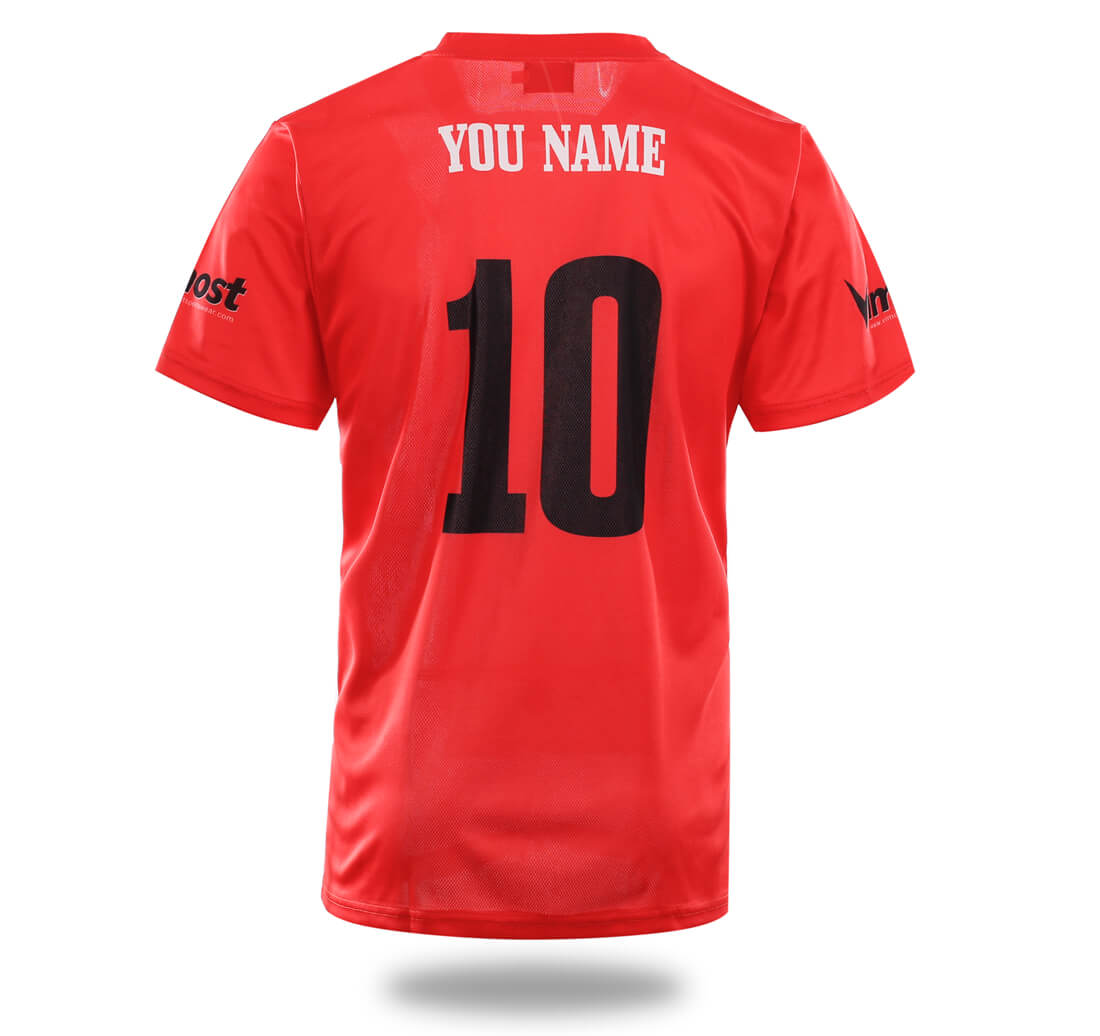 Custom White Red Soccer Jersey