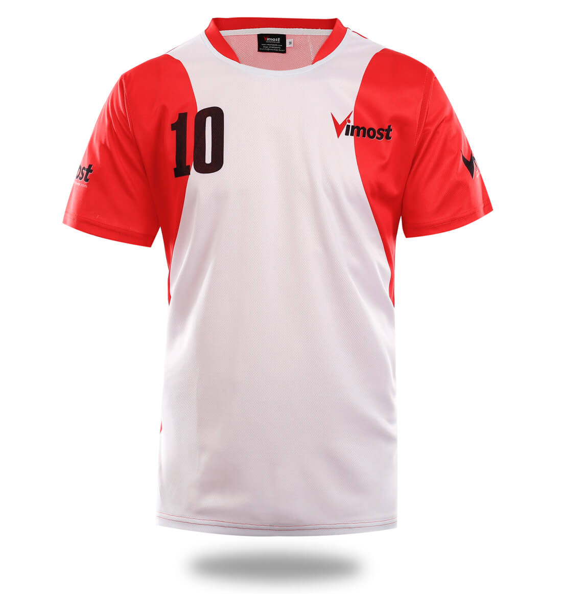 Custom White Red Soccer Jersey
