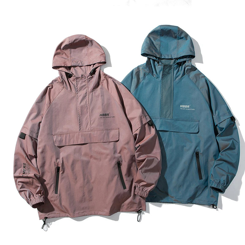 New Spring Autumn Men'S Jacket Fashion Casual Streetwear Hooded Jacket Windbreaker Coat Male Outwear Camouflage Hip Hop Clothes
