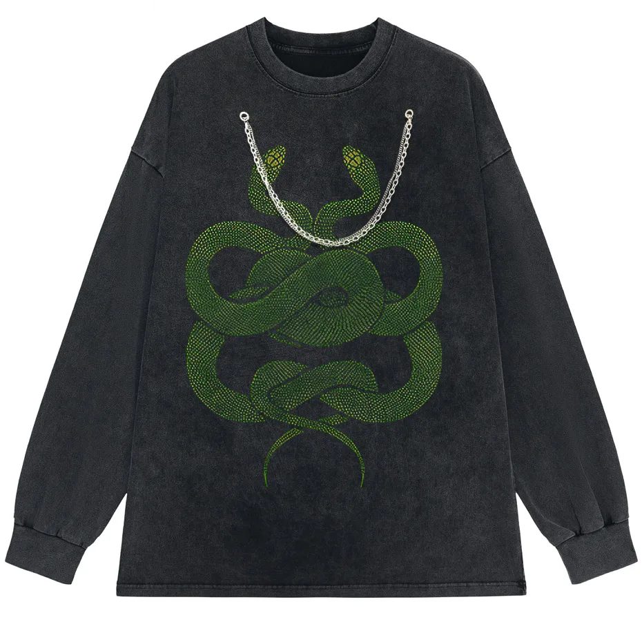 Gothic Dark Cartoon Print T-Shirt Harajuku Punk Y2K Streetwear