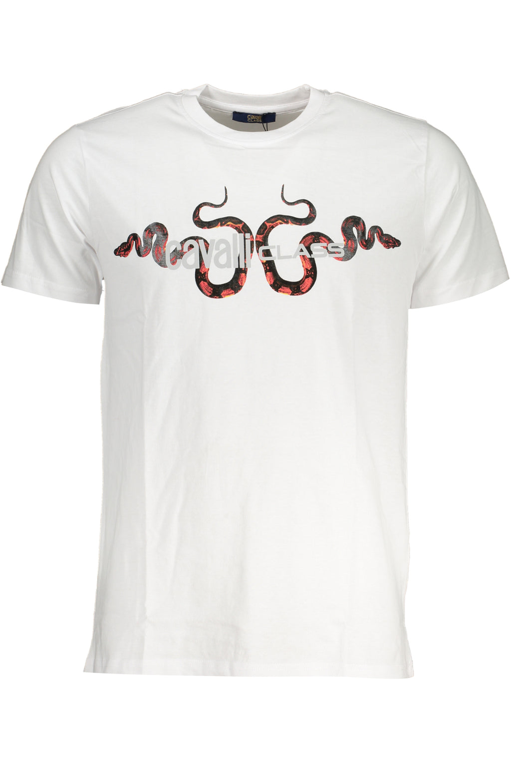 Cavalli Class Men's White Short-Sleeve T-Shirt