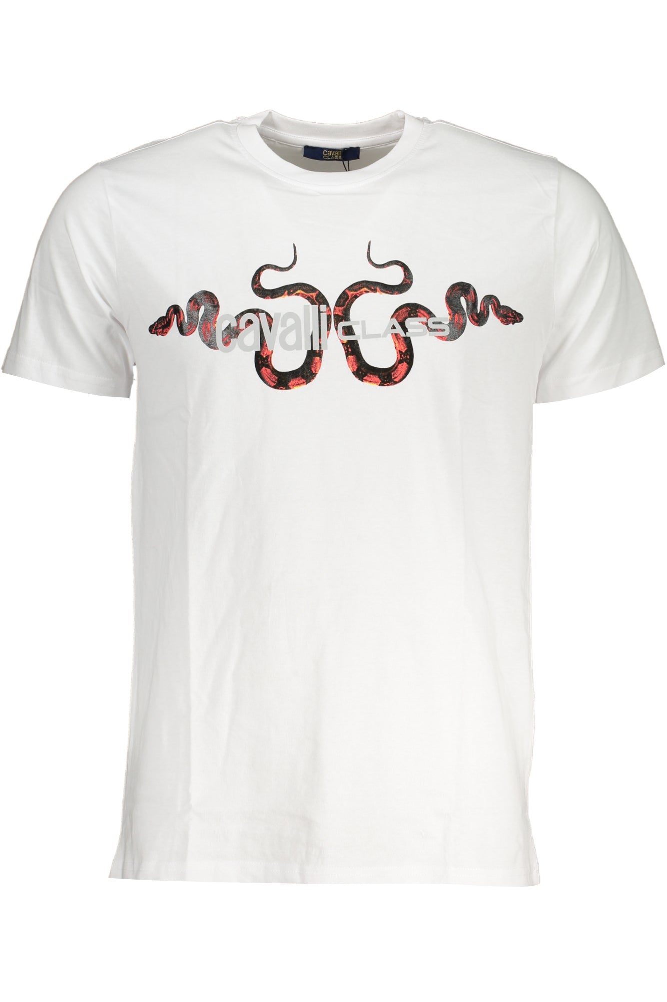 Cavalli Class Men's White Short-Sleeve T-Shirt