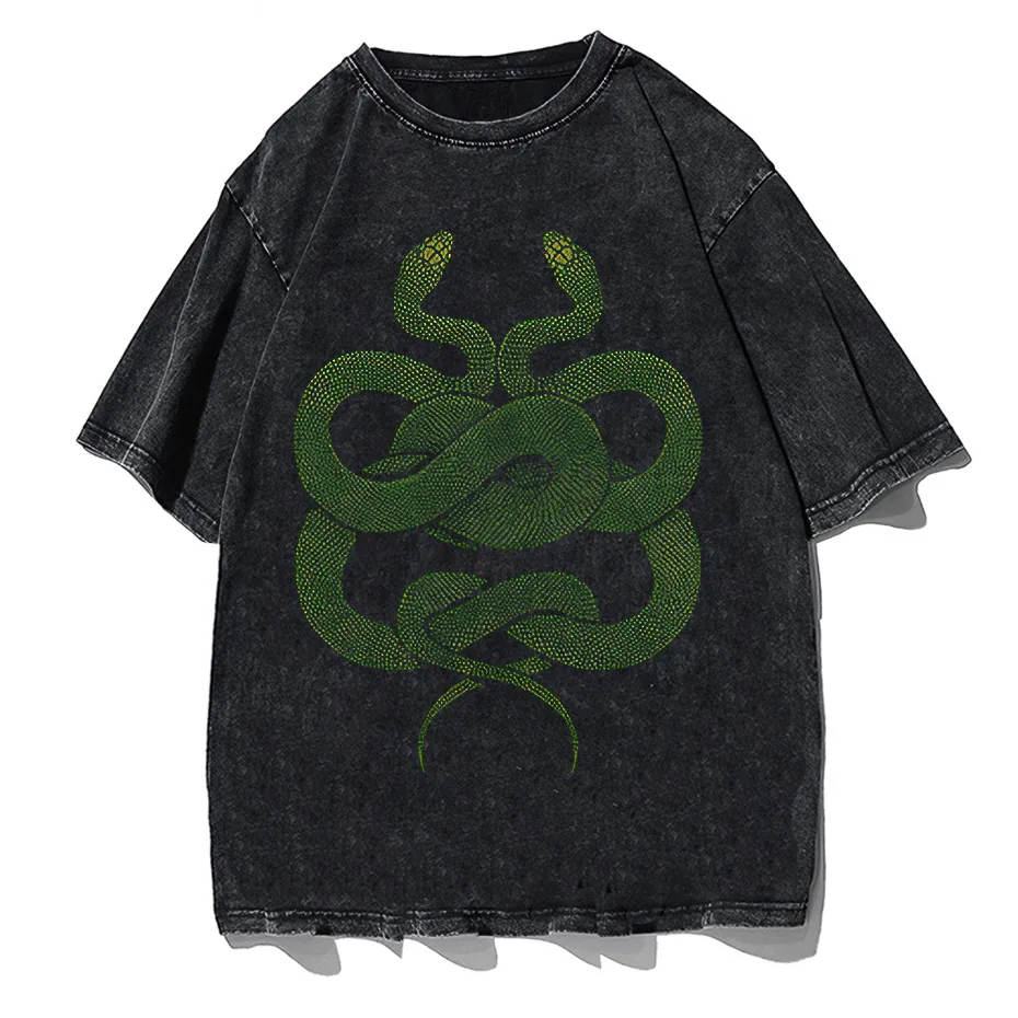 Gothic Dark Cartoon Print T-Shirt Harajuku Punk Y2K Streetwear