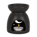 Black Mystical Moon Cut Out Oil Burner and Wax Warmer