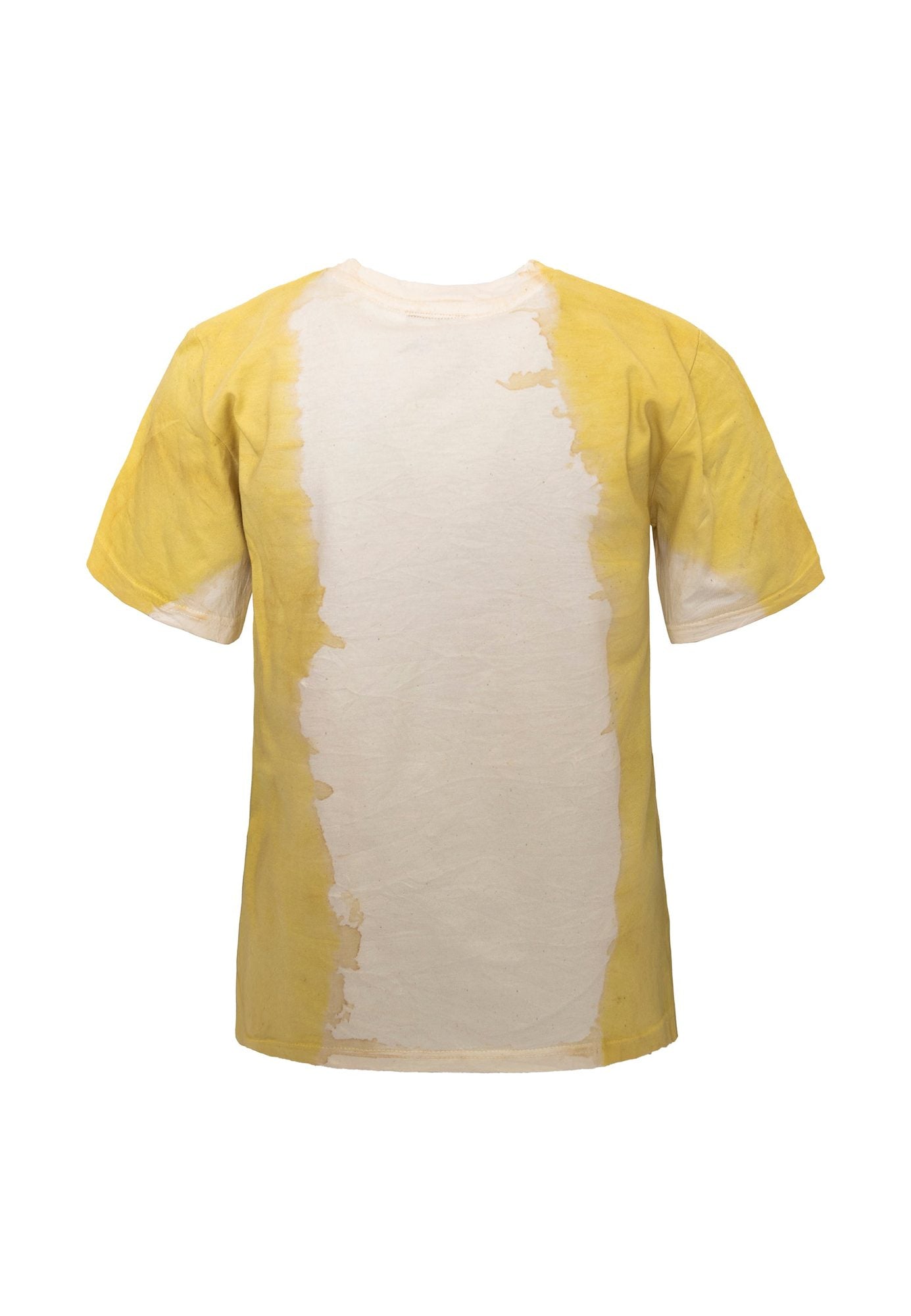 Artisanal Girls and Boys T-Shirt naturally dyed Turmeric with Hand Print