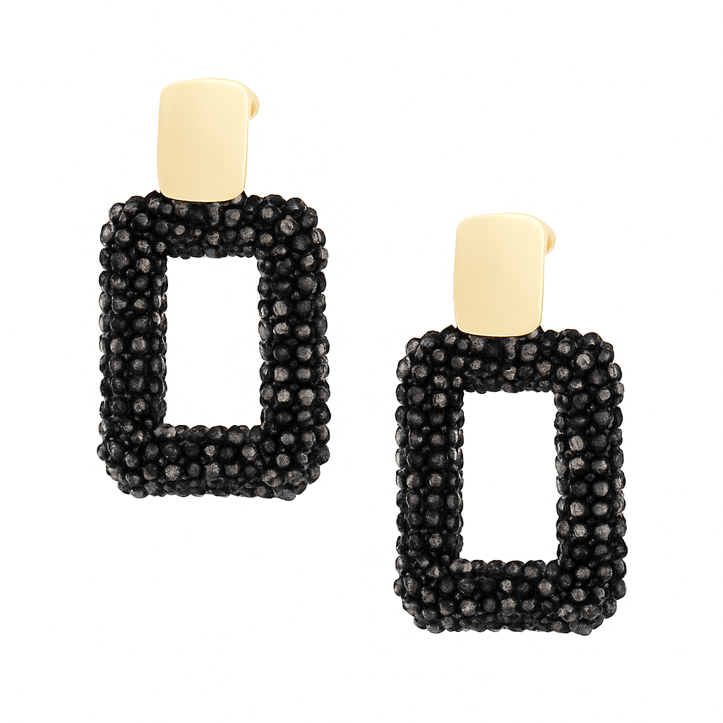 Earrings Stella - Gold Plated Beaded Elegant Earrings