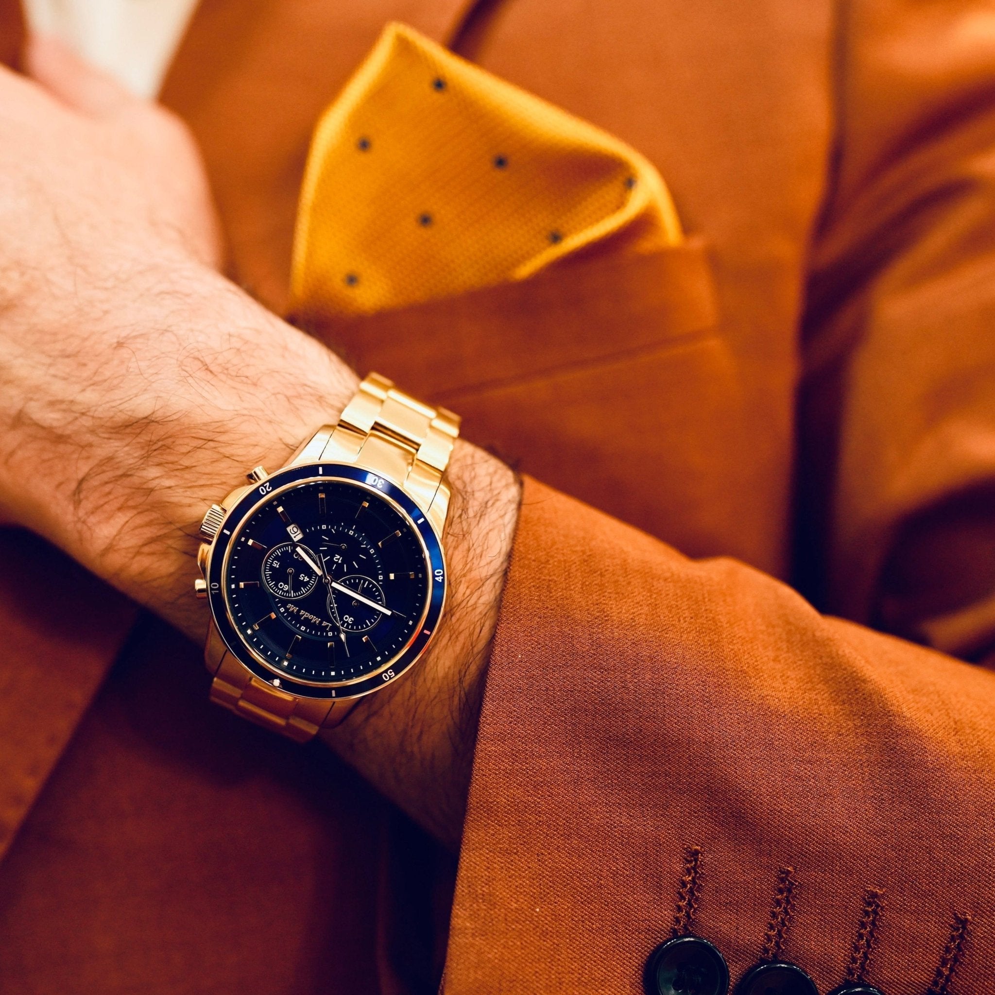 CEO Handshake Blue Watch - Executive Luxury Timepiece