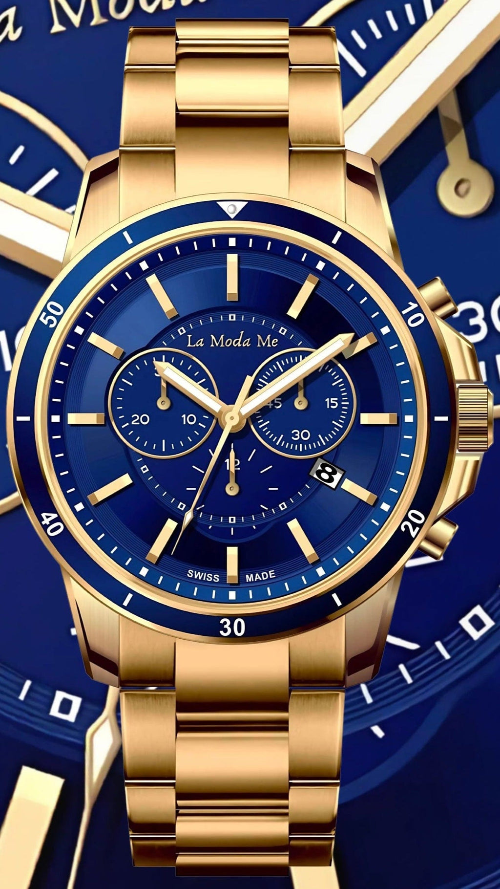 CEO Handshake Blue Watch - Executive Luxury Timepiece