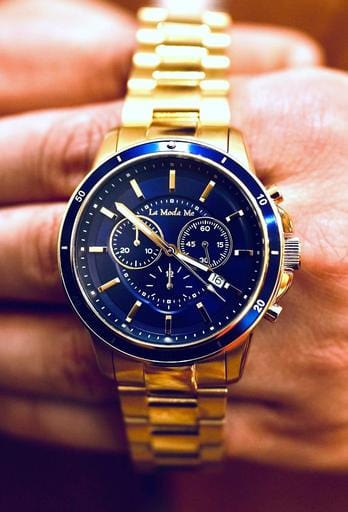 CEO Handshake Blue Watch - Executive Luxury Timepiece