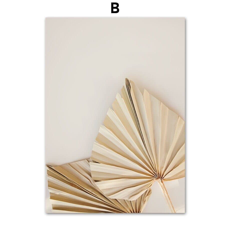 Pampas Grass Poster — Beige & Nude Wall Art Print, Unframed